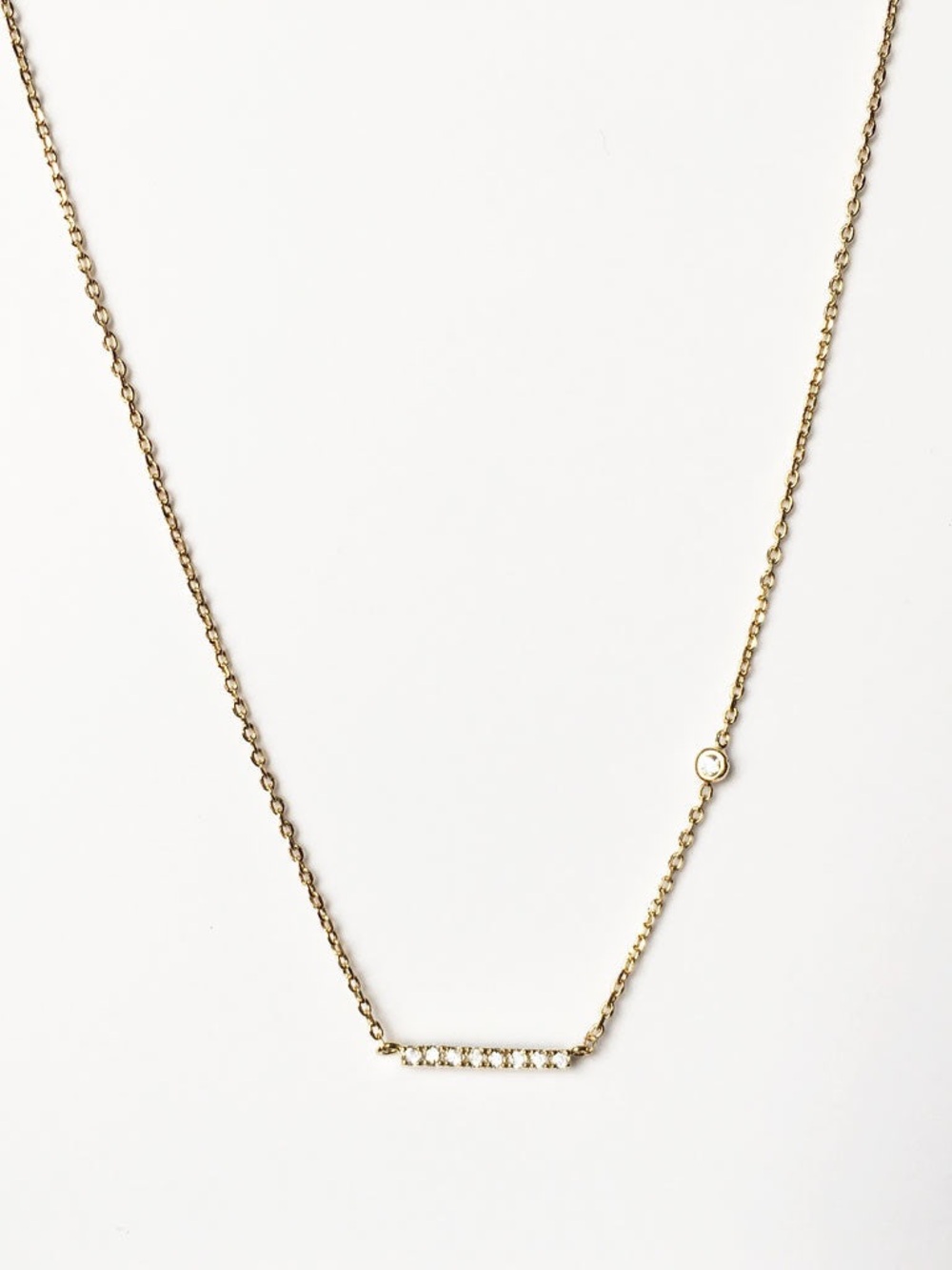 Bar necklace. 18k gold plated